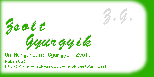 zsolt gyurgyik business card